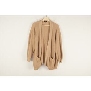 Quince 100% Organic Cotton Oversized Brown Camel Cardigan Womens Sz XL